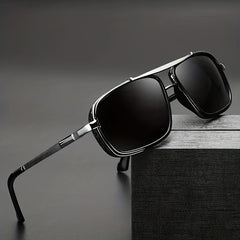 Men's Retro Steampunk Sunglasses Polarized UV400 Protective