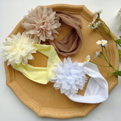 3pcs Flower Headbands Wide Hair Accessories for Baby Girls
