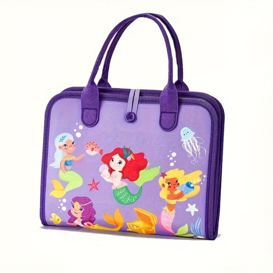 Purple Mermaid Felt Learning Board Early Education Treasure Teaching Tools
