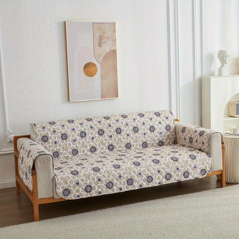 Leaf Printed Sofa Slipcover Furniture Protector for Home Decor