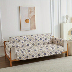 Leaf Printed Sofa Slipcover Furniture Protector for Home Decor