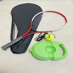 Portable Tennis Training Set with Racket and Ball Base