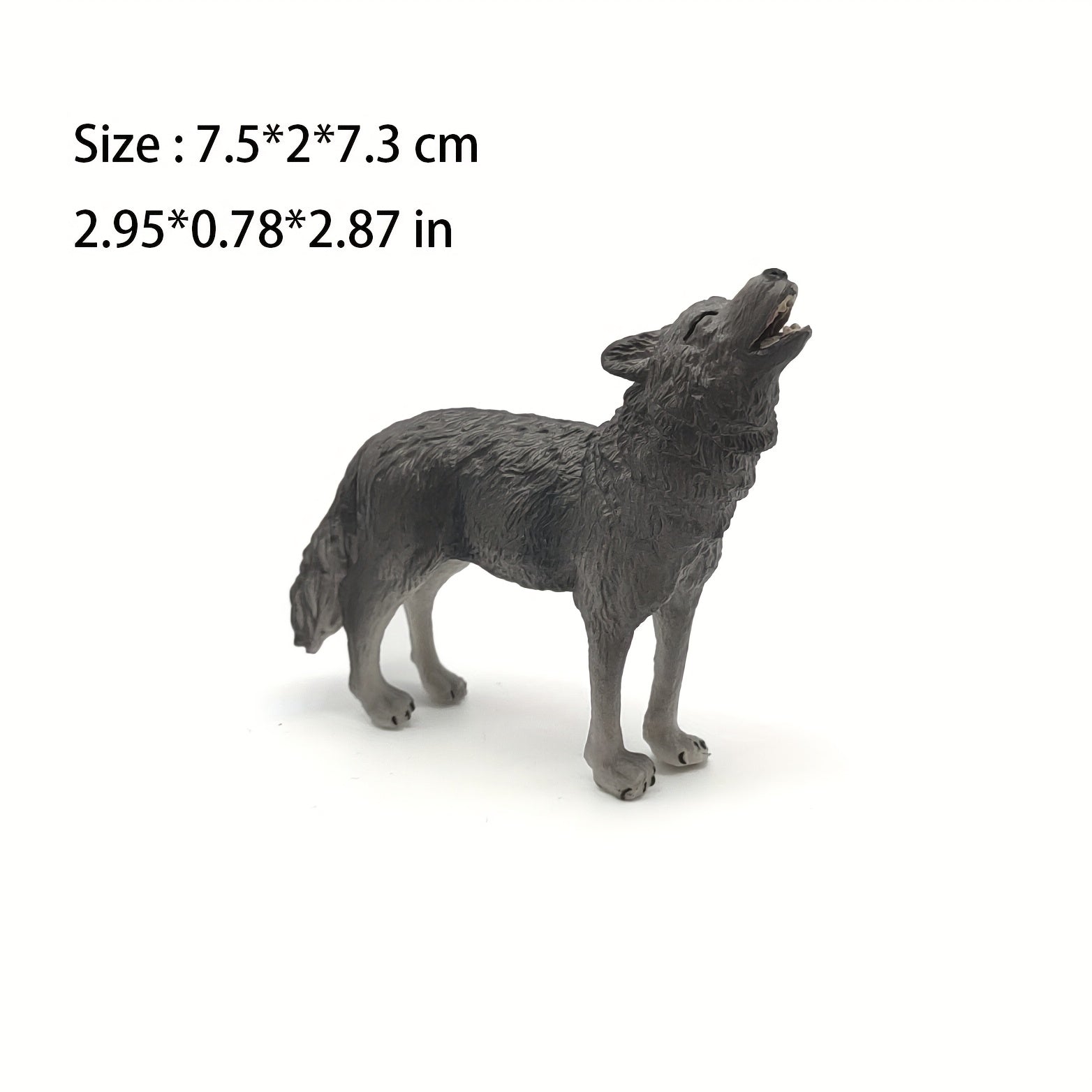 Realistic Wolf Howling Model with Textured Fur & Expressive Eyes