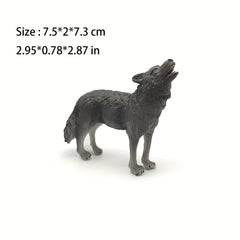 Realistic Wolf Howling Model with Textured Fur & Expressive Eyes