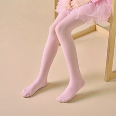 2pcs Girls Pink Ballet Dance Socks Anti-slip Legging Tight Pantyhose