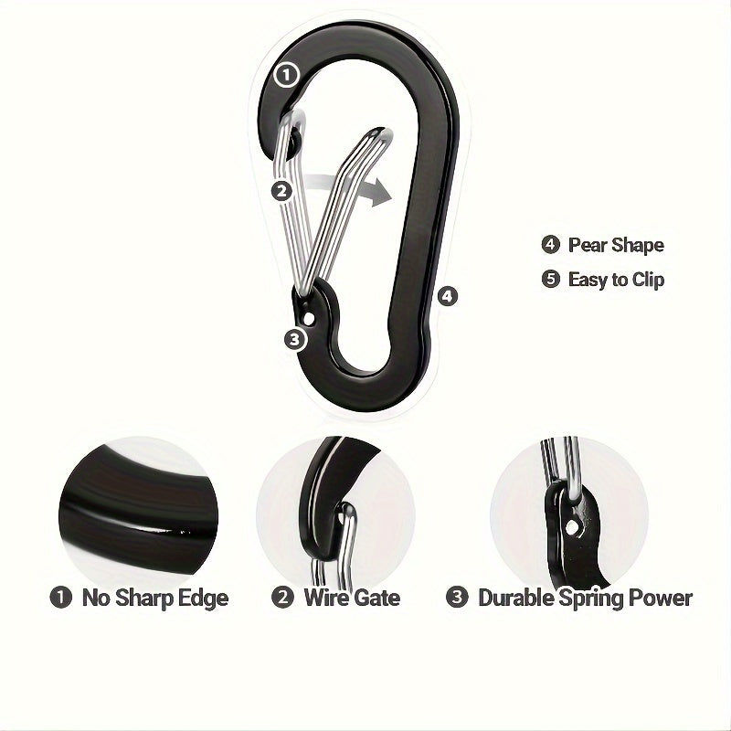 2pcs Aluminum Alloy Key Chain Outdoor Buckle