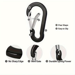 2pcs Aluminum Alloy Key Chain Outdoor Buckle