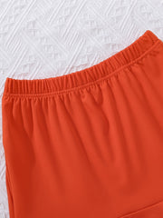 Girls Ruffled Sleeveless Top & Skirt Set for Summer Party