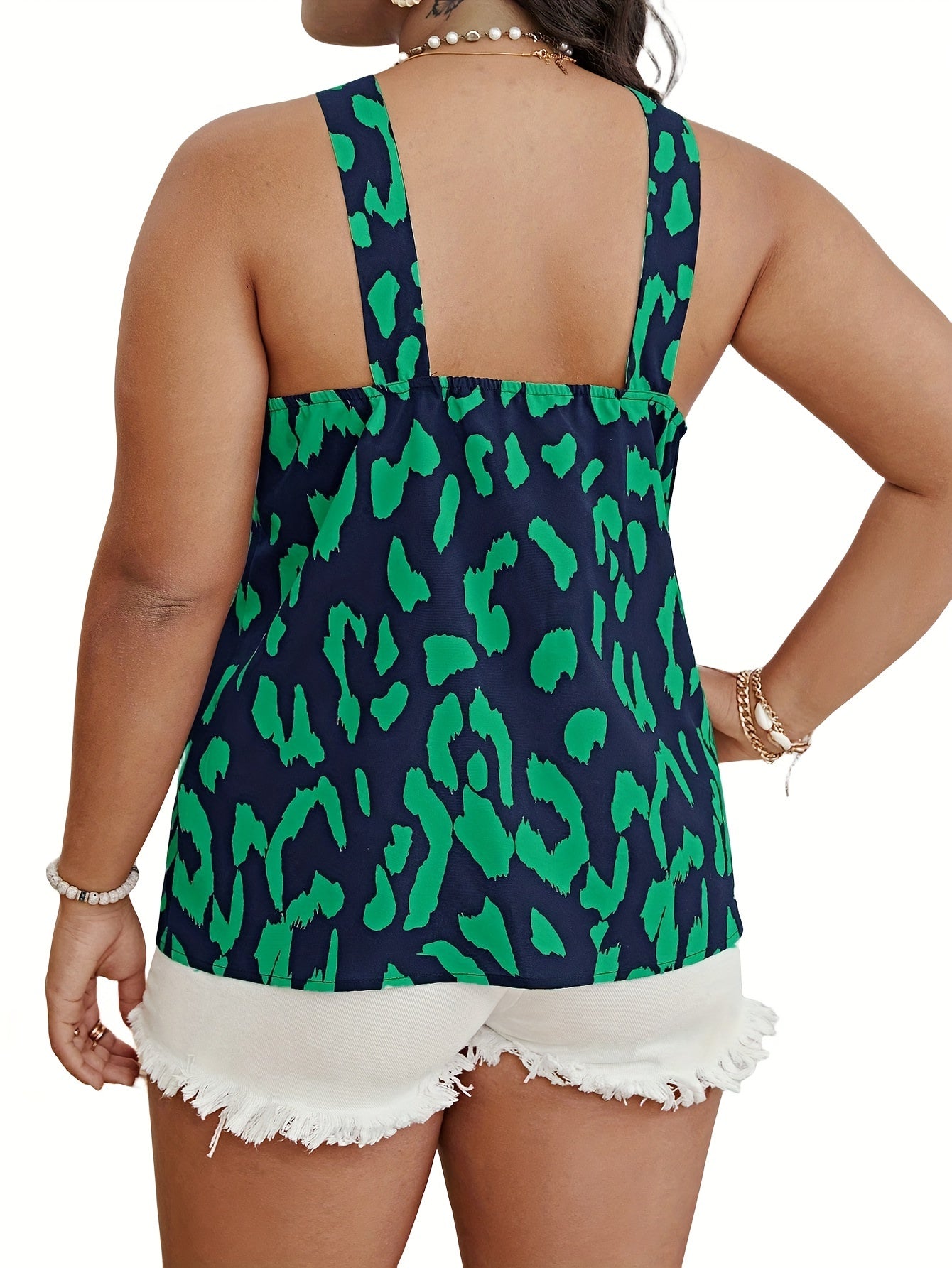 Leopard Print Backless Cami Top