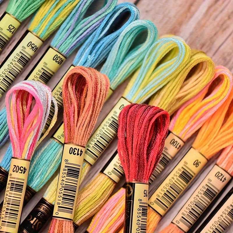 78pcs Double Standard 8M Multicolor Polyester Cross Stitch Embroidery Thread