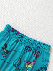 5pcs Girls Cartoon Print Bike Shorts & Stretchy Casual Shorts For Kids