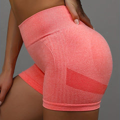 High Waist Seamless Butt Lifting Yoga Shorts Solid Workout Activewear