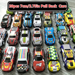 20pcs Pull Back Toy Cars Party Favors Mini Die Cast Race Cars Bulk Gift