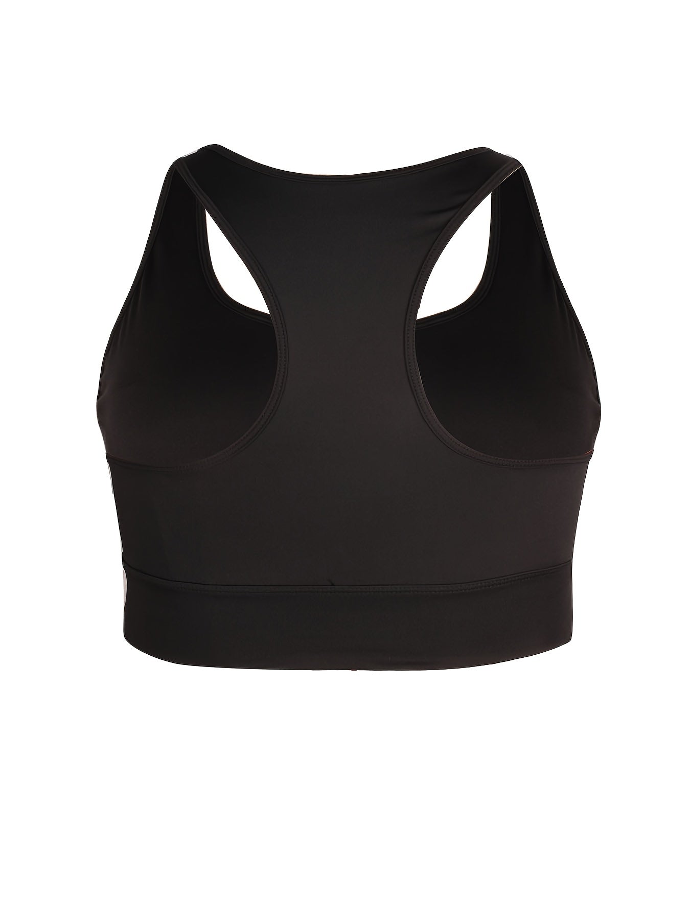 Floral Print Plus Size Racer Back Sports Bra for Women