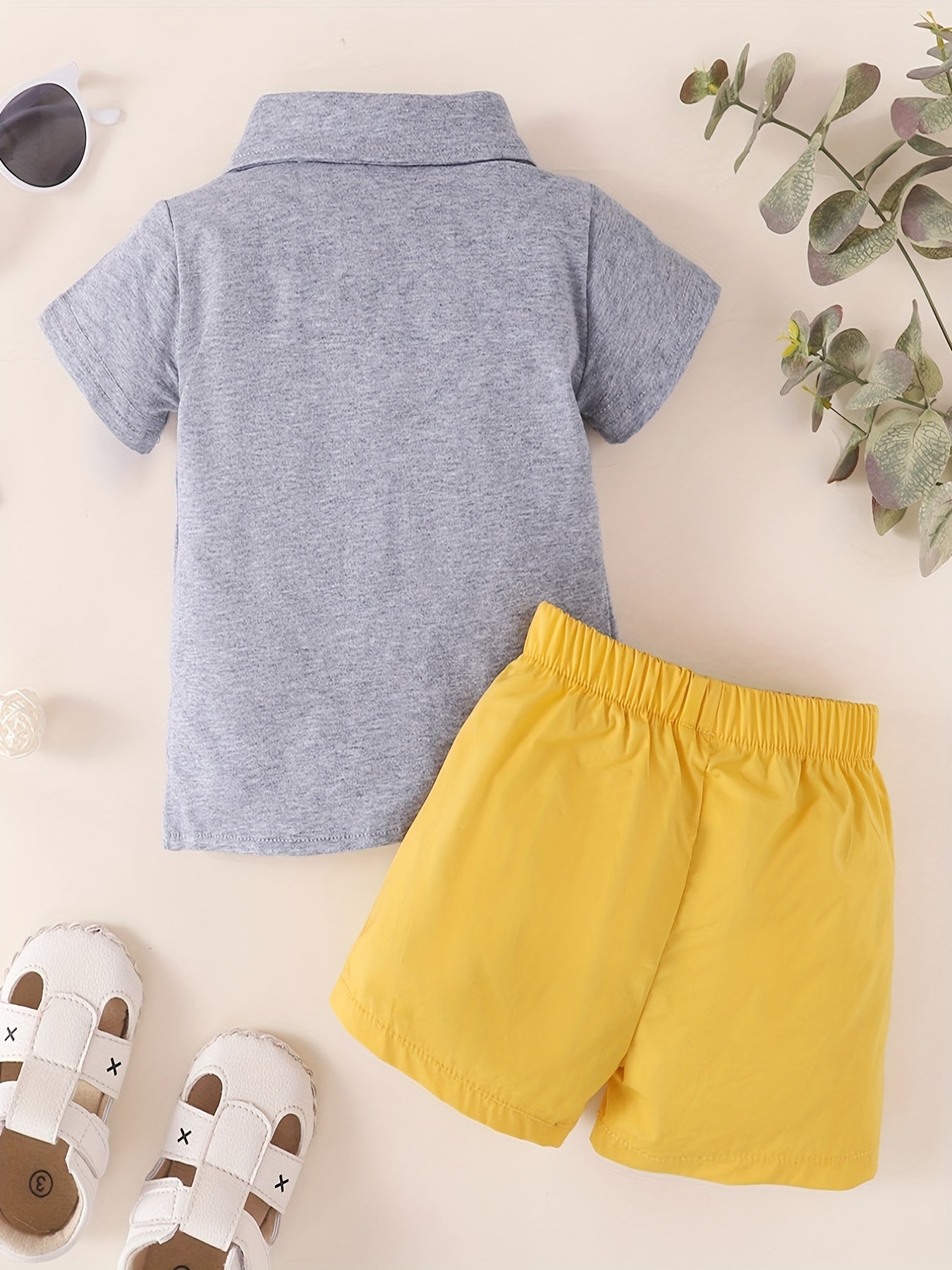 Boys Short Sleeve Bowtie Shirt & Shorts Set