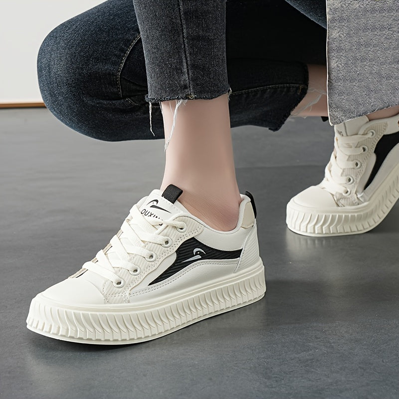Skate Shoes Platform Lace up Walking Shoes Comfort Casual Sneakers