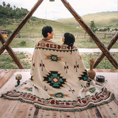 Retro Camping Blanket Outdoor Picnic Tear-Resistant Sofa Blanket