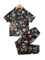 2pcs Girls Printed Loungewear Set