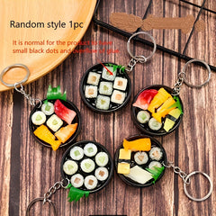 Sushi Seafood Sashimi Lunch Box Keyring Fun Food Keychain Gift