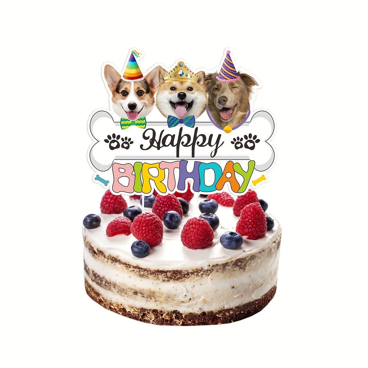 Dog Birthday Party Supplies Dog Cake Toppers Banner Balloons Ribbon