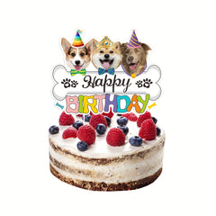 Dog Birthday Party Supplies Dog Cake Toppers Banner Balloons Ribbon