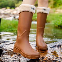 Warm Rain Shoes Camping Rain Boots Outdoor Waterproof Water Shoes