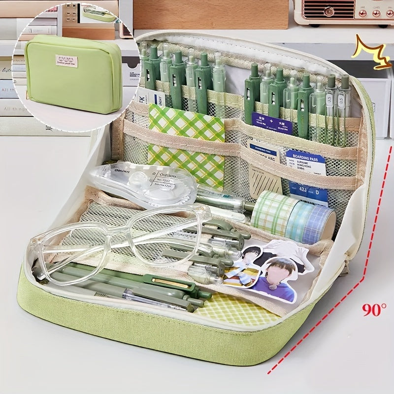 Portable Stationery Bag Pencil Case Large Capacity Organizer