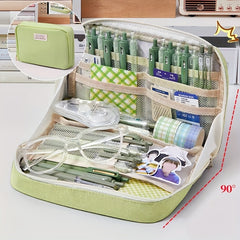 Portable Stationery Bag Pencil Case Large Capacity Organizer