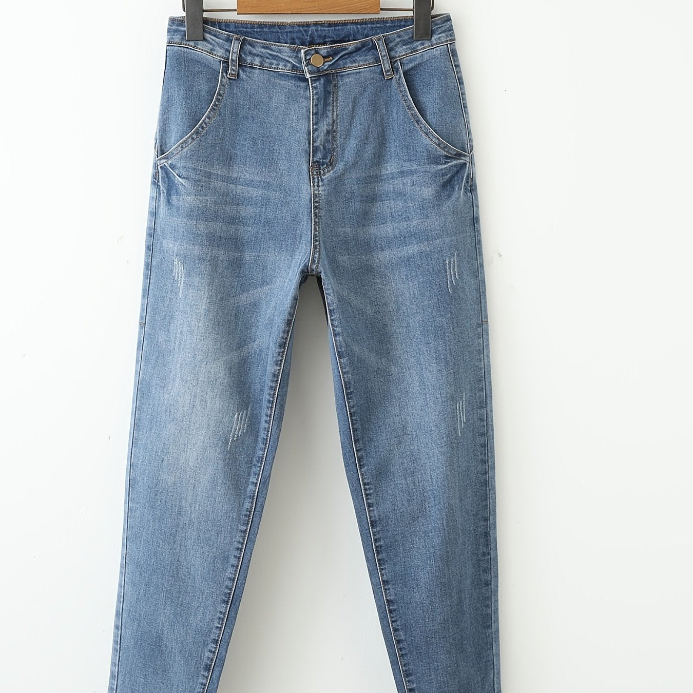 Washed Stretch Denim Jeans Women's Casual Pants