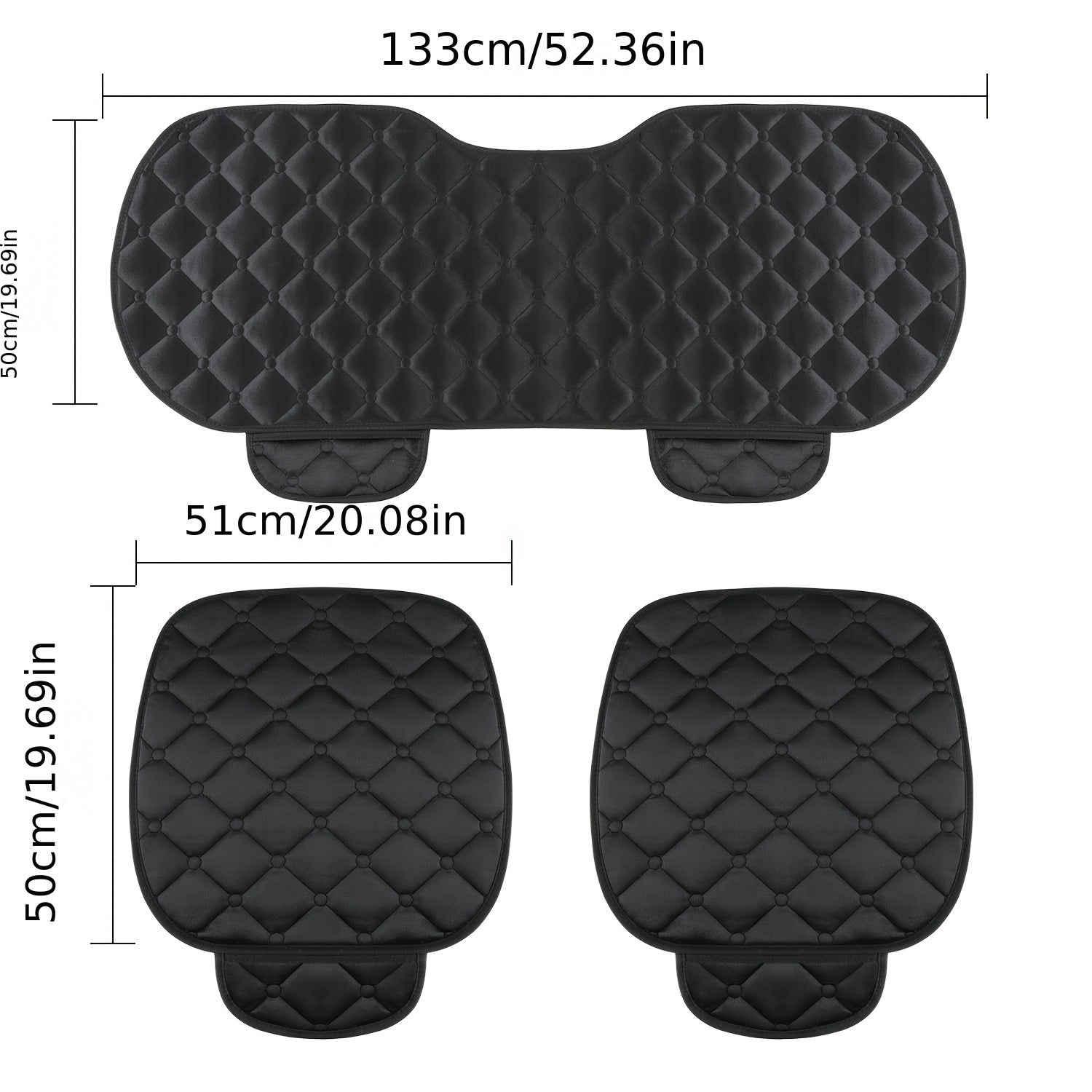 Plush Car Seat Cushion Set - Winter Warm Chair Cover