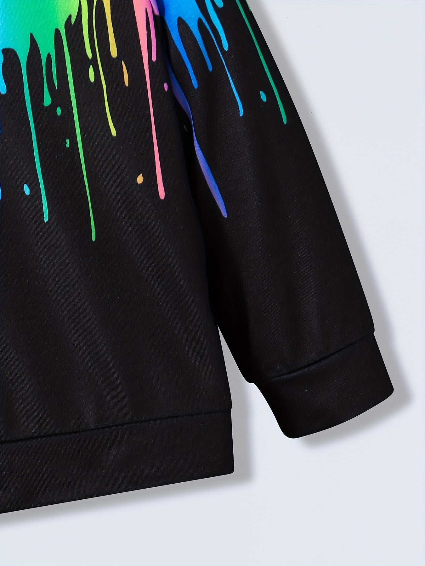 Colorful Print Boys Hooded Sweatshirt for Spring Fall