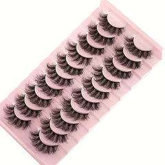 10 Pairs 3D Curly Faux Mink Lashes Extension
