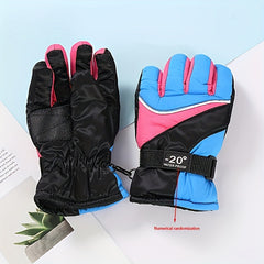 Kids Waterproof Winter Gloves Windproof Warm Gloves
