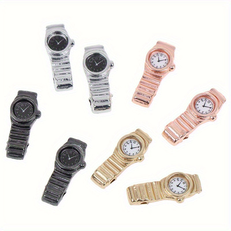 Mini Metal Pocket Watch for Dollhouse 1 12 Scale DIY Model Toy Accessories
