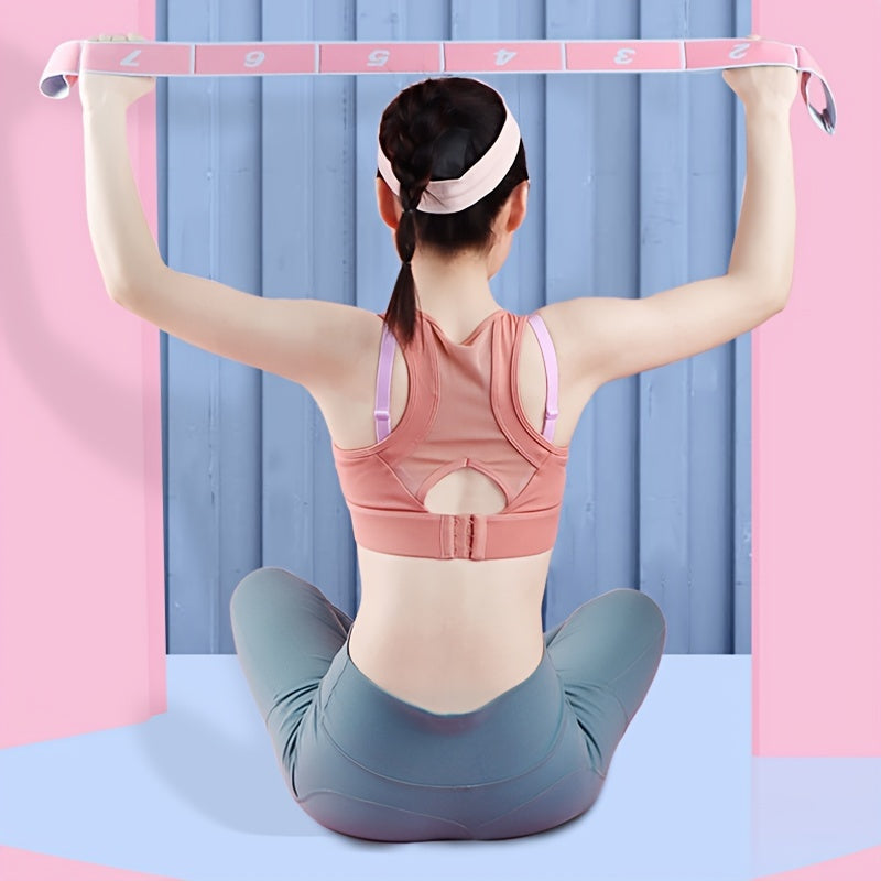 Digital Segmented Yoga Elastic Resistance Band Fitness Stretching Band