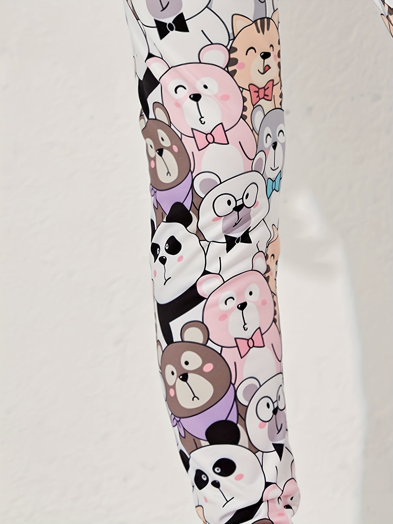 Girl's Cartoon Animal Graphic Leggings Stretch Pants