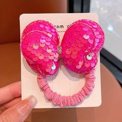 6pcs Sequin Butterfly Hair Ties Set for Girls