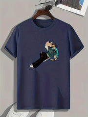 Abstract Painting Print Men's Graphic T-shirt for Summer