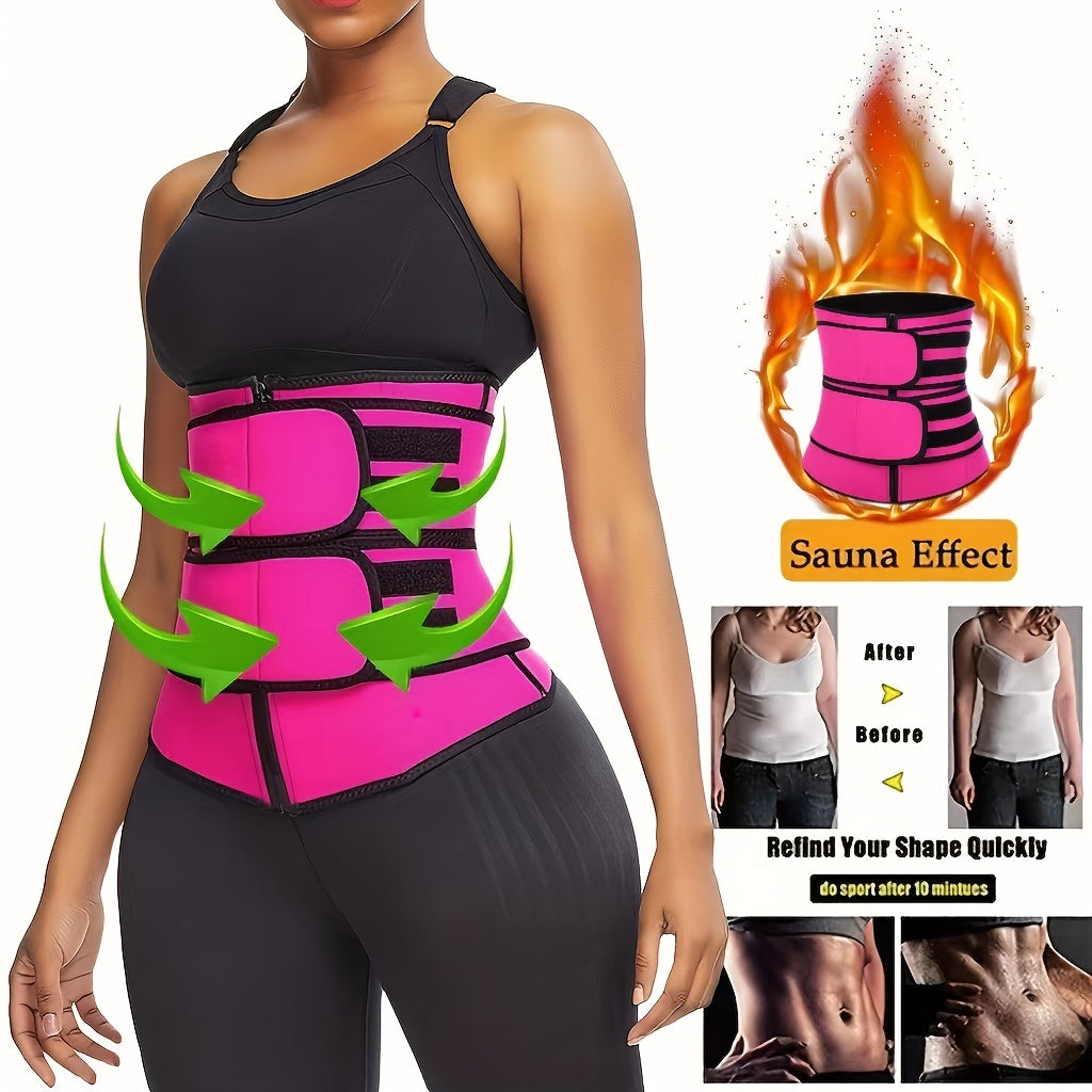 Zipper Waist Trainer Tummy Control Girdle Belt