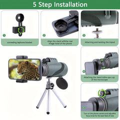 Compact HD Monocular for Adults - High Power Handheld Monoscope