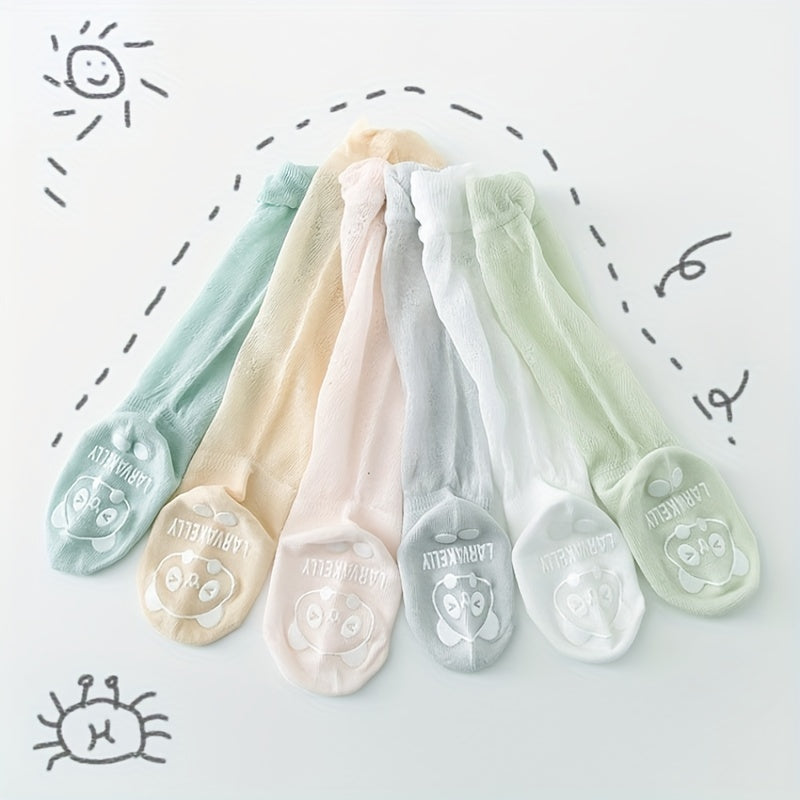 6 Pairs Kids Over the Knee Long Socks Anti-Mosquito Thin Mesh Breathable