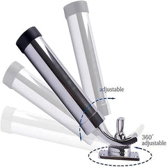 2pcs Adjustable High Fishing Rod Holder 304 Stainless Steel Marine Hardware