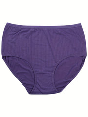 4 Pack Plus Size Panties Set Women's Plus Ultra Soft Pin Dot Print