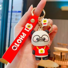 Cartoon Panda Keychain Animal Keyring, Bag Pendant, Car Key Chain