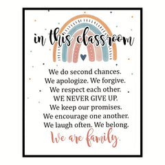 Rainbow Boho Decor Motivational Bulletin Board & Printable 8x10