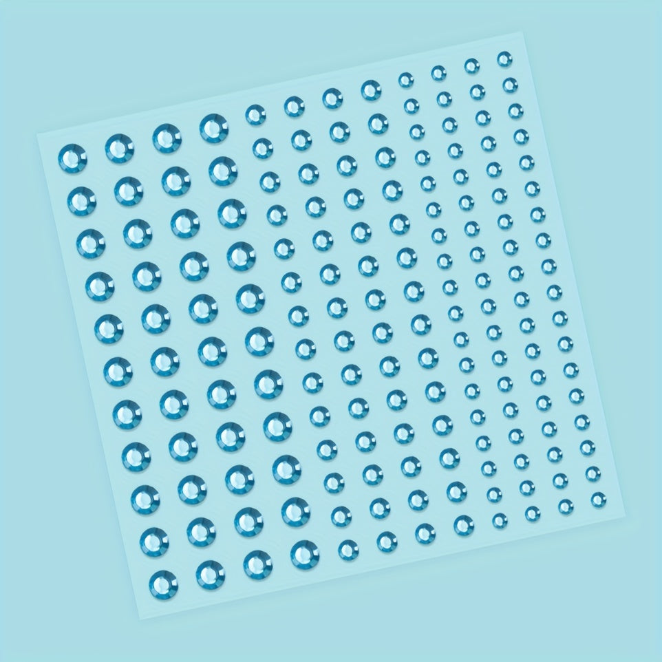 169pcs Eye Makeup Stickers Rhinestone Pearls Flash Face Jewelry