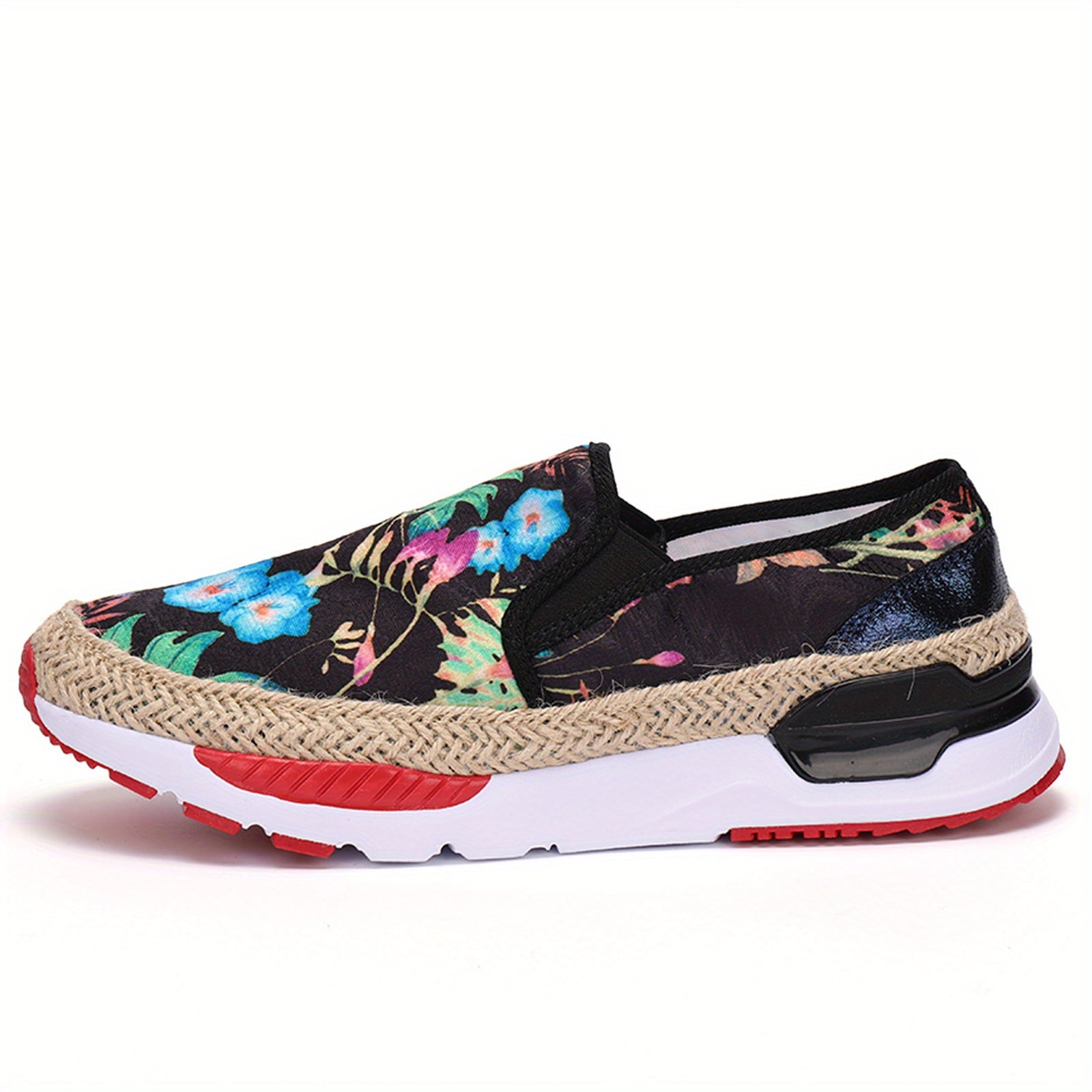 Women's Chinese Style Floral Print Loafers Slip On Espadrilles