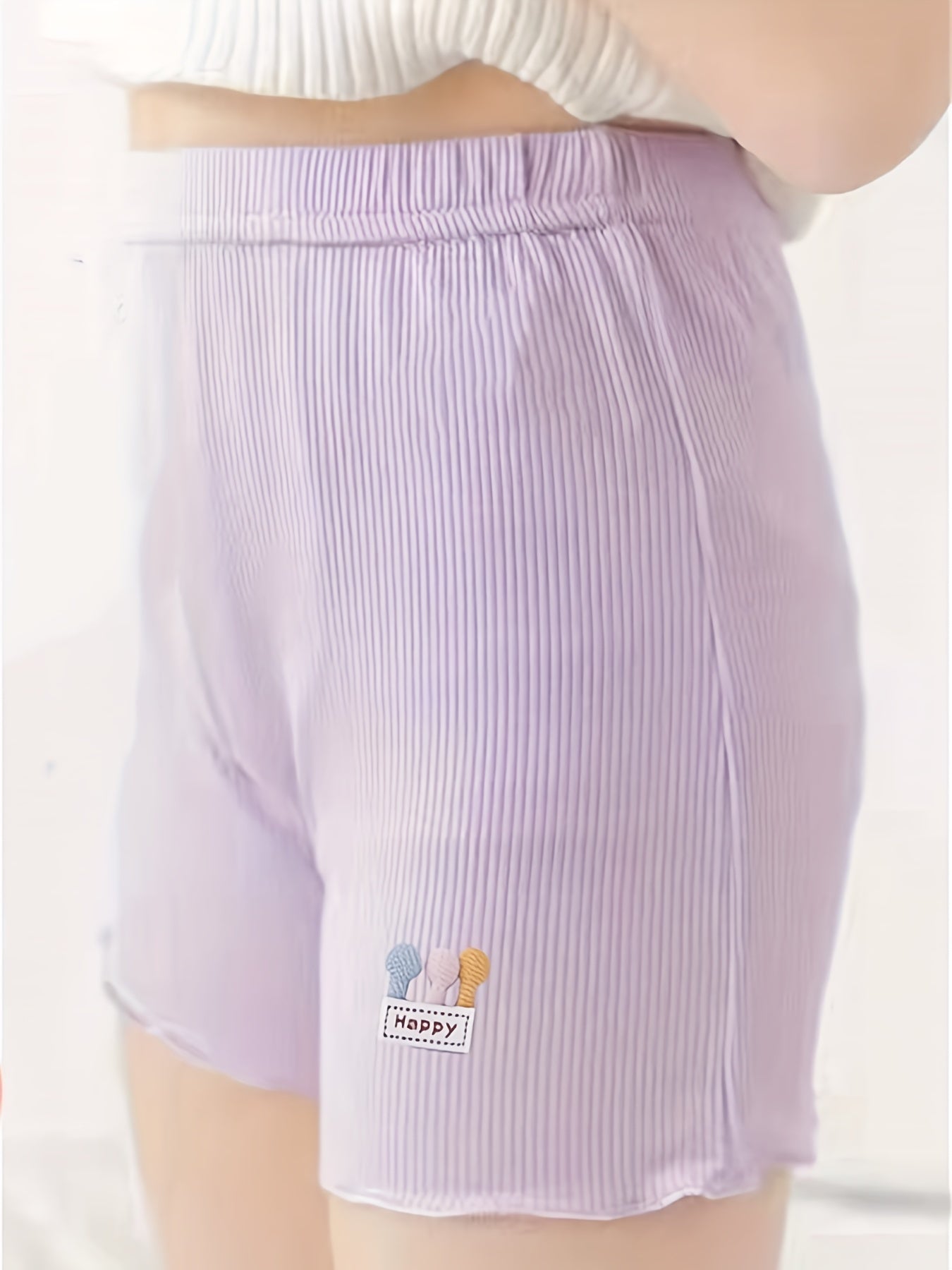 5 Packs Girls Ribbed Modal Underwear Shorts