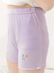 5 Packs Girls Ribbed Modal Underwear Shorts
