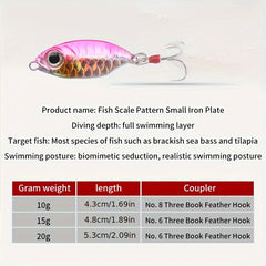 10g Metal Jig With Treble Hook Fishing Bait
